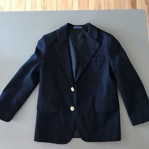Izod Boy Size 6 Navy Blazer with Gold Buttons